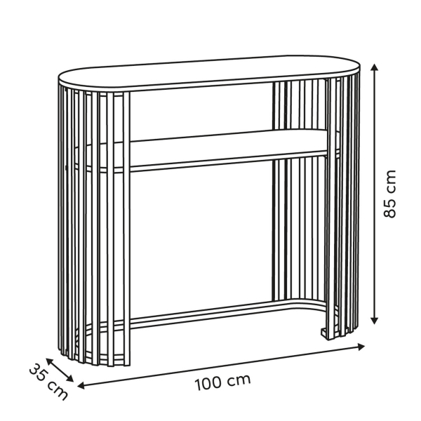 Κονσόλα Εισόδου (100x35x85) F-V Slat 212894