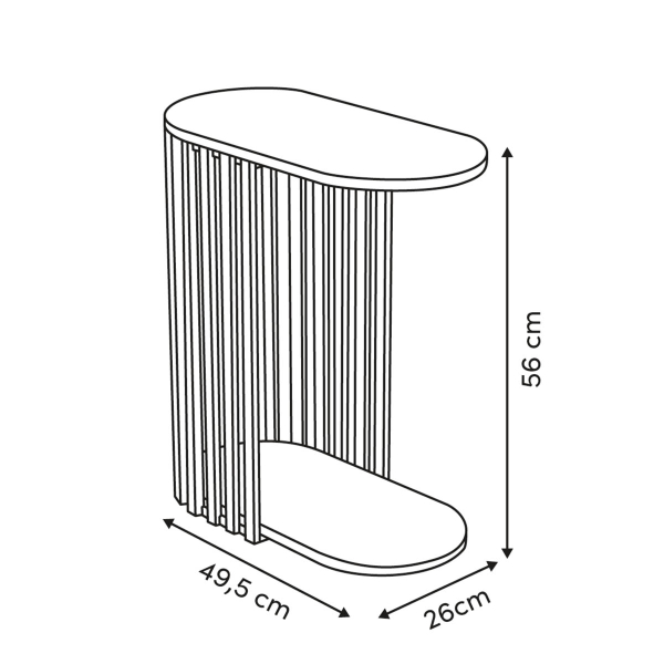 Βοηθητικό Τραπεζάκι (49.5x26x56) F-V Slat 212895