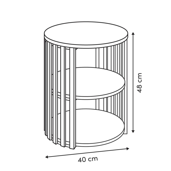 Βοηθητικό Τραπεζάκι (Φ40x48) F-V Slat 212893