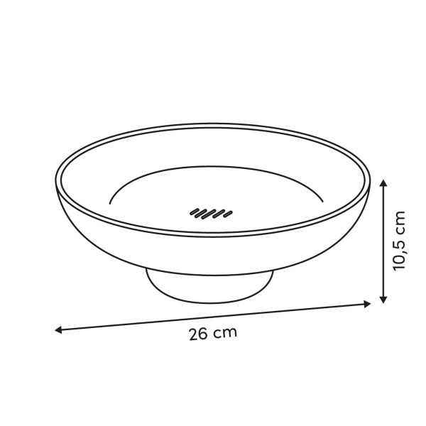 Φρουτιέρα (Φ26x10.5) F-V Poly Pink 190240B