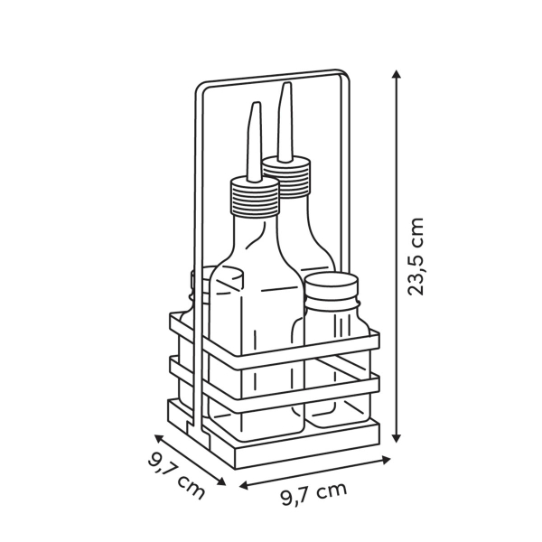 Αλατοπίπερο + Μπουκάλια Για Λάδι & Ξύδι (Σετ 4τμχ) F-V Balm 217622
