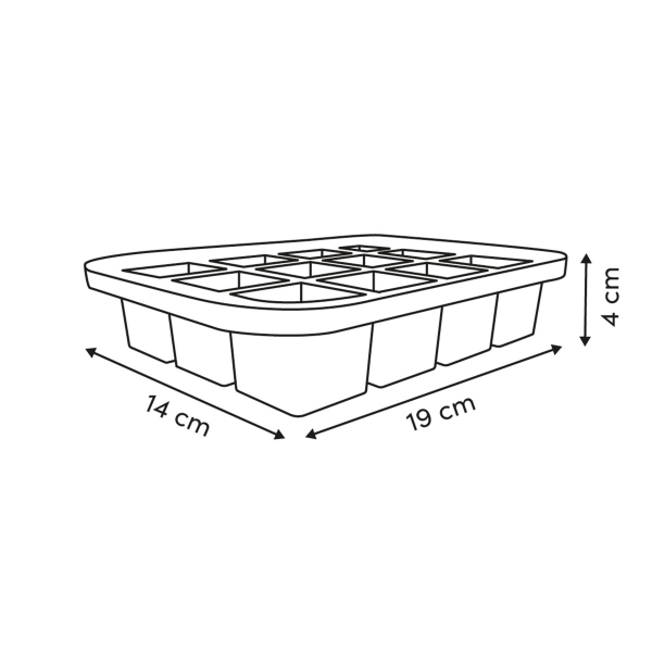 Παγοθήκη Σιλικόνης 12 Θέσεων F-V 213561 (Τυχαία Επιλογή Χρώματος)