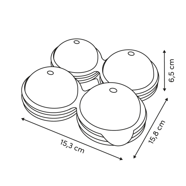 Παγοθήκη Στρογγυλή Σιλικόνης 4 Θέσεων F-V 213562 (Τυχαία Επιλογή Χρώματος)