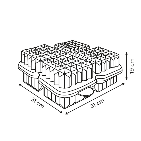 Παγοθήκη Σιλικόνης 4 Θέσεων F-V 213563 (Τυχαία Επιλογή Χρώματος)