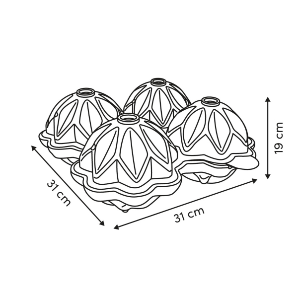 Παγοθήκη Στρογγυλή Σιλικόνης 4 Θέσεων F-V 213564 (Τυχαία Επιλογή Χρώματος)