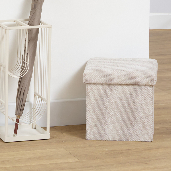 Σκαμπό Με Αποθηκευτικό Χώρο (31x31x31) F-V Velvy Clay 212743C