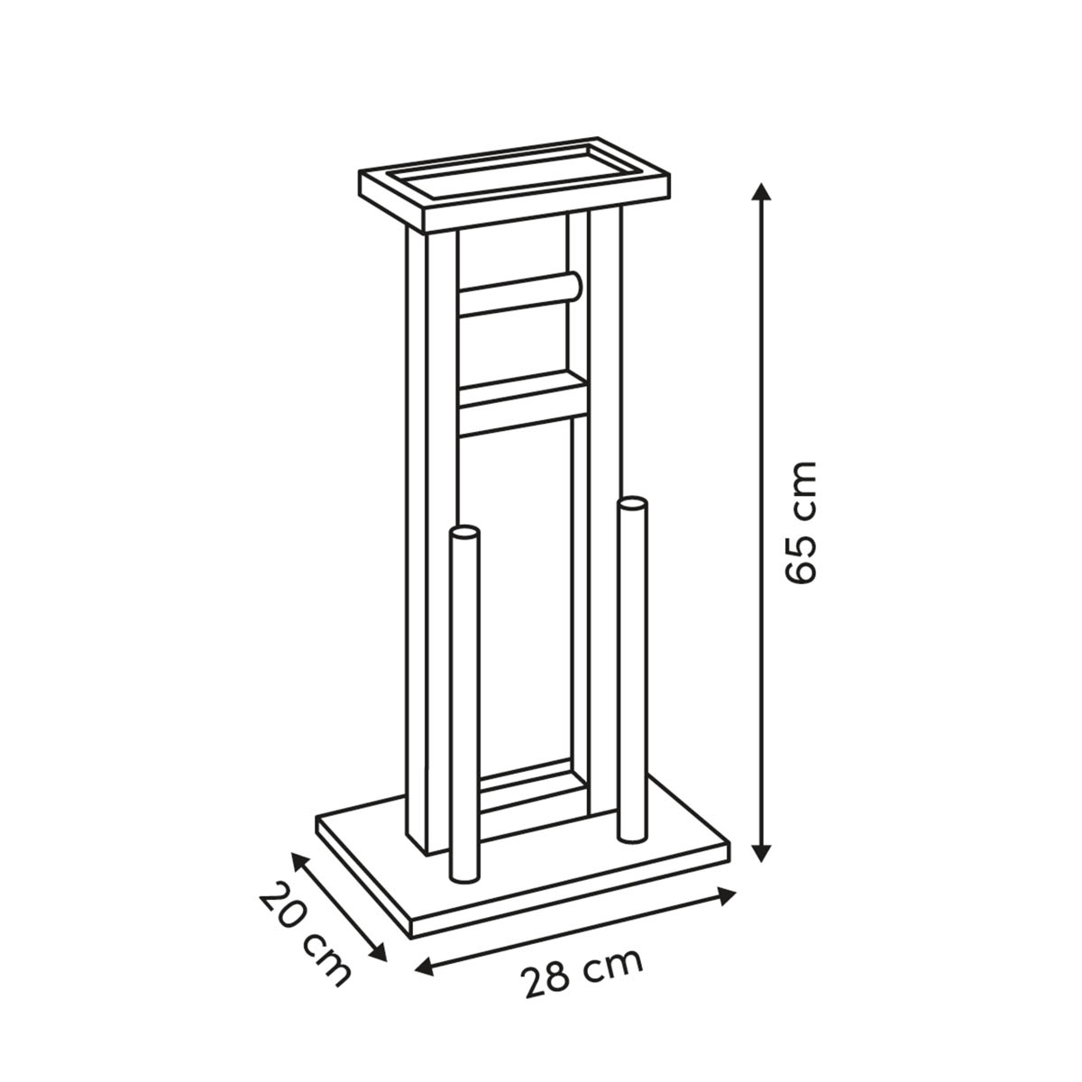 Σταντ για Χαρτί Υγείας (28X20X65) F-V Cane 204924 Home Μπάνιο Αξεσουάρ Μπάνιου Spitishop