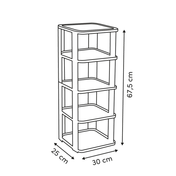 Παπουτσοθήκη 5 Θέσεων (30x25x67.5) F-V Spacy 212718 Mint