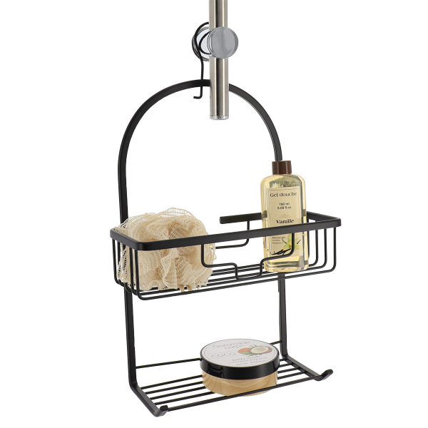 Ραφιέρα Μπάνιου Διπλή (28x12.5x49.5) T-D Caddy Black 91008108