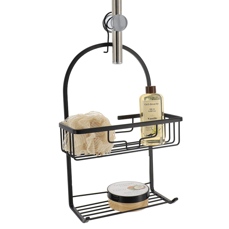 Ραφιέρα Μπάνιου Διπλή (28x12.5x49.5) T-D Caddy Black 91008108