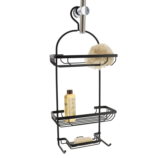 Ραφιέρα Μπάνιου Τριπλή (28x12.5x65) T-D Caddy Black 91008108