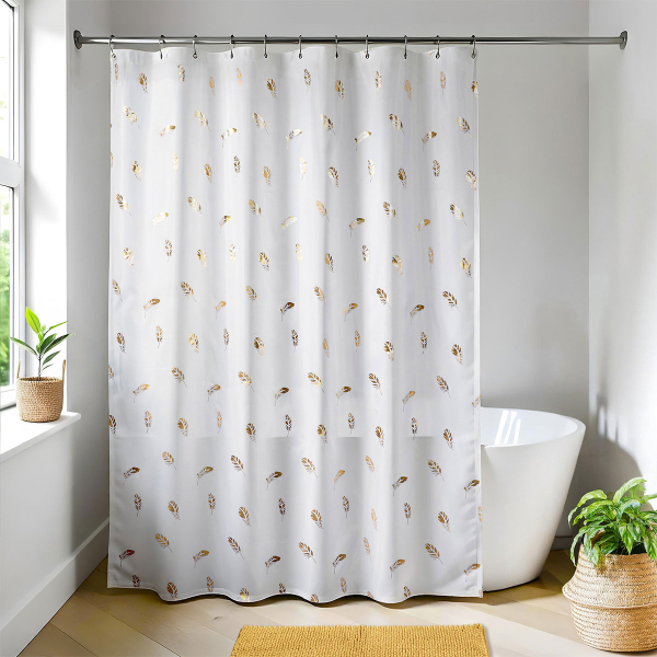 Κουρτίνα Μπάνιου Πλαστική (180x200) Με Κρίκους T-D Chayton 1205788