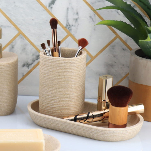 Ποτηροθήκη Μπάνιου (Φ7.5x11) T-D Stripes Beige 61178161