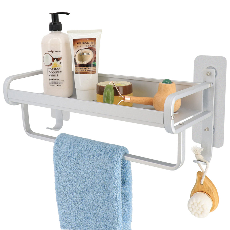 Ραφιέρα Μπάνιου Με Κρεμάστρα Για Πετσέτες T-D Chrome 9107599