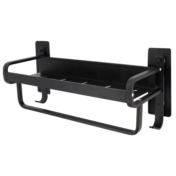 Ραφιέρα Μπάνιου Με Κρεμάστρα Για Πετσέτες T-D Black 91075108