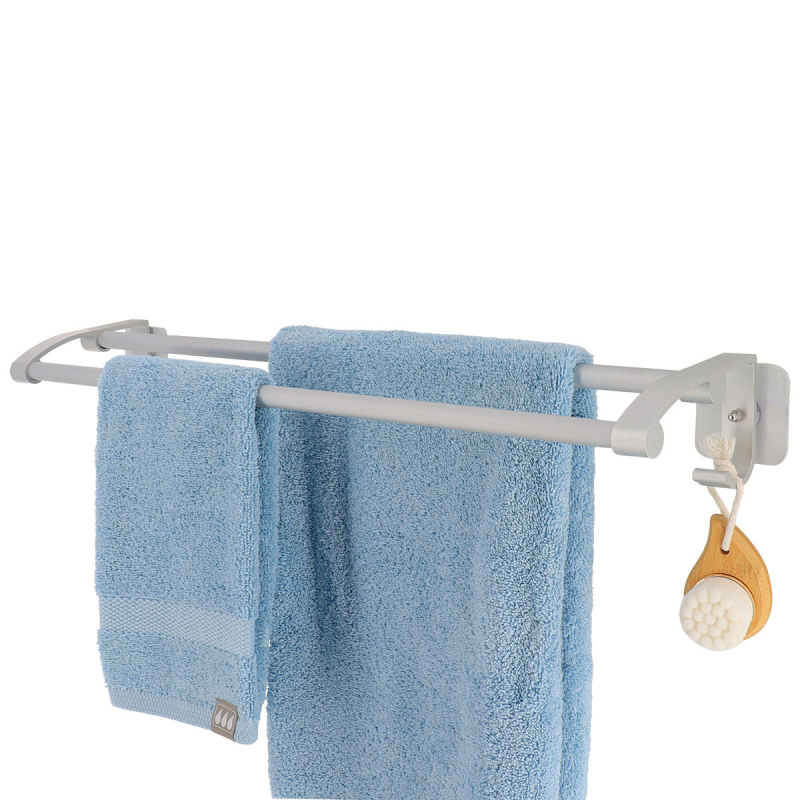 Ραφιέρα Μπάνιου Με Κρεμάστρα Για Πετσέτες T-D Chrome 9107399