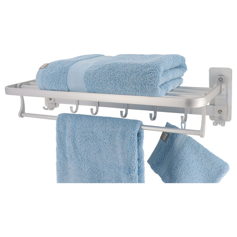 Ραφιέρα Μπάνιου Με Κρεμάστρα Για Πετσέτες T-D Chrome 9107499