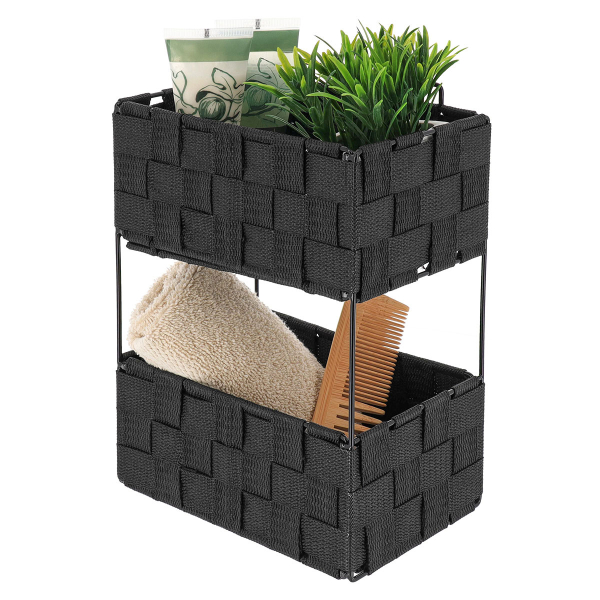 Ραφιέρα Μπάνιου Διπλή (20.5x13x28) T-D Black 84230103