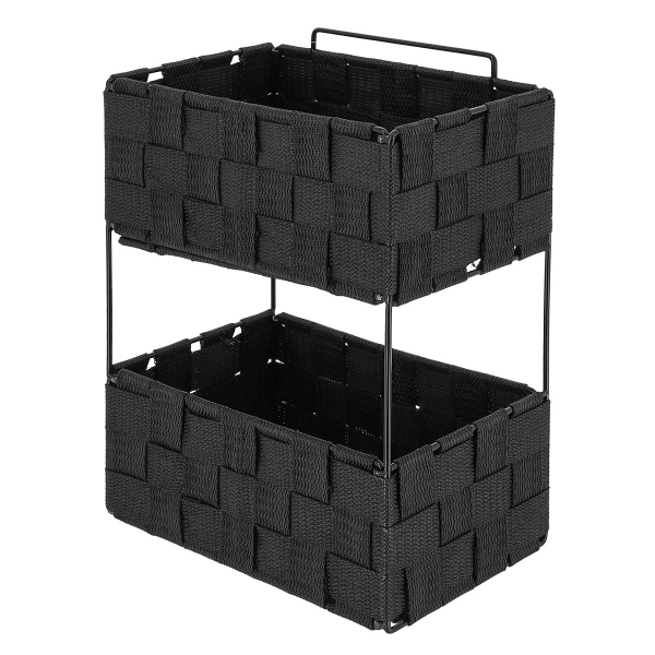 Ραφιέρα Μπάνιου Διπλή (20.5x13x28) T-D Black 84230103