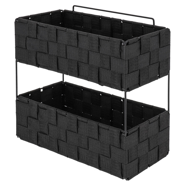 Ραφιέρα Μπάνιου Διπλή (29x12x27) T-D Black 84231103