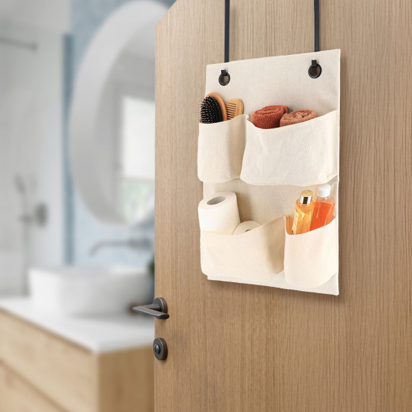 Κρεμαστή Θήκη Οργάνωσης Πόρτας 4 Θέσεων (35x6x74) T-D Beige 8312161