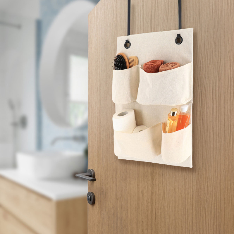 Κρεμαστή Θήκη Οργάνωσης Πόρτας 4 Θέσεων (35x6x74) T-D Beige 8312161