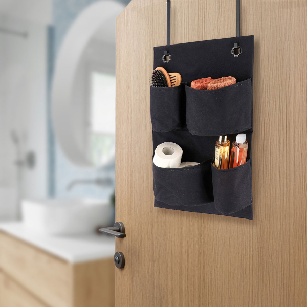 Κρεμαστή Θήκη Οργάνωσης Πόρτας 4 Θέσεων (35x6x74) T-D Black 8312103