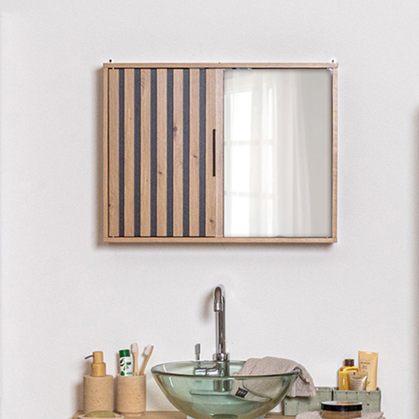 Ντουλάπι Τοίχου Για Μπάνιο Με Καθρέφτη (60x15x46) T-D Karma 9903826