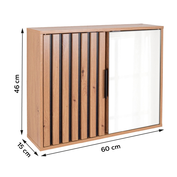 Ντουλάπι Τοίχου Για Μπάνιο Με Καθρέφτη (60x15x46) T-D Karma 9903826