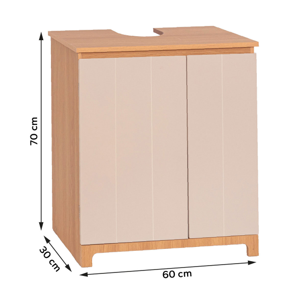 Ντουλάπι Νιπτήρα Μπάνιου (62x30x70) T-D Rivoli 9900824