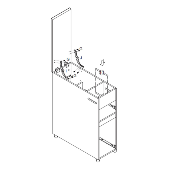 Τρόλεϊ/Ραφιέρα Με Ροδάκια (60x20.8x75) T-D Rivoli 9942824