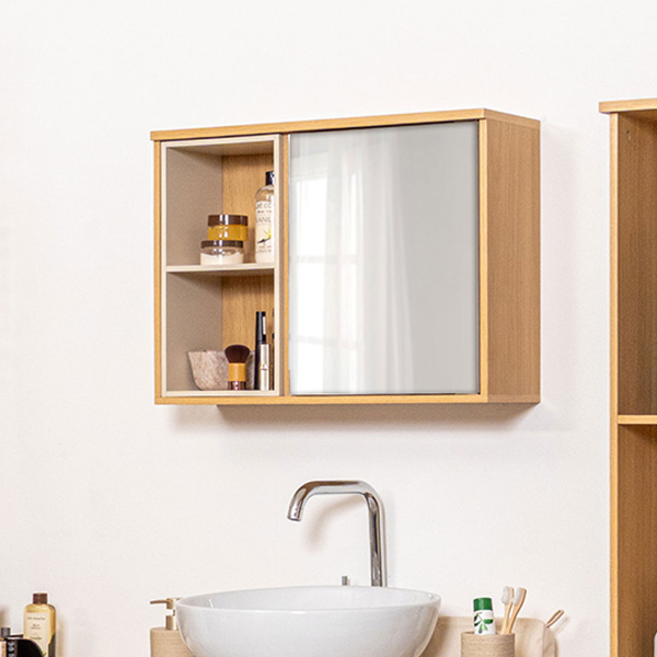 Ντουλάπι Τοίχου Για Μπάνιο Με Καθρέφτη (60x20x45) T-D Rivoli 9903824