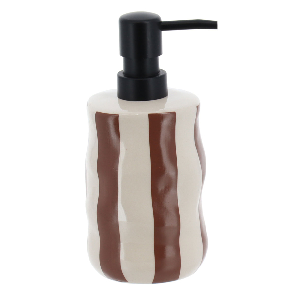 Dispenser Μπάνιου 350ml (Φ8.1x18.5) T-D Stripped Mocha