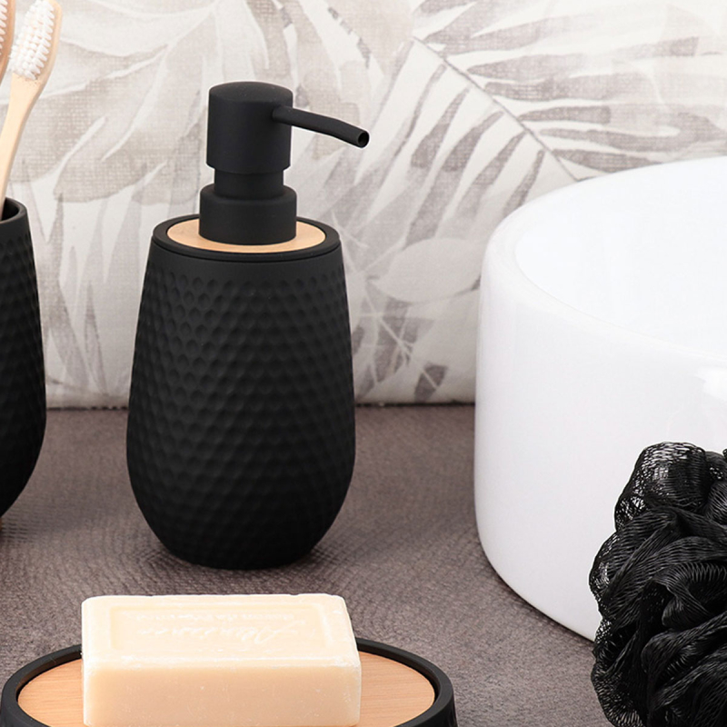 Dispenser Μπάνιου 280ml (Φ8x17) T-D Honeycomb Black 62196103