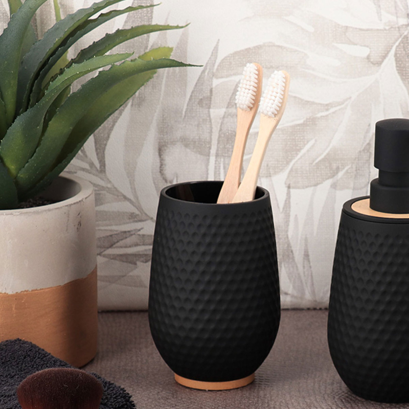 Ποτηροθήκη Μπάνιου (Φ8x12) T-D Rubber Black 61196103