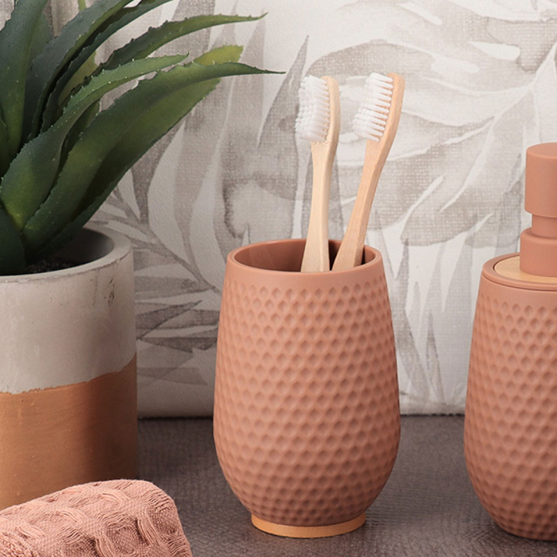 Ποτηροθήκη Μπάνιου (Φ8x12) T-D Rubber Cappuccino 61196166