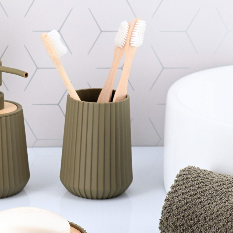 Ποτηροθήκη Μπάνιου (Φ7.5x11) T-D Rubber Olive Green 611971401