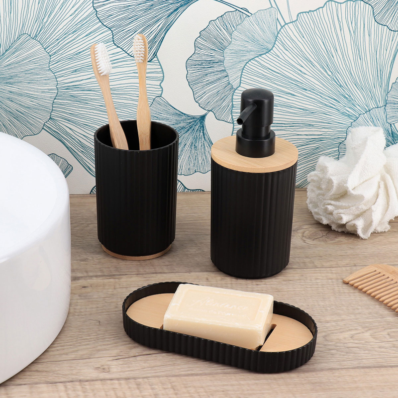 Αξεσουάρ Μπάνιου (Σετ 3τμχ) T-D Black 6805103