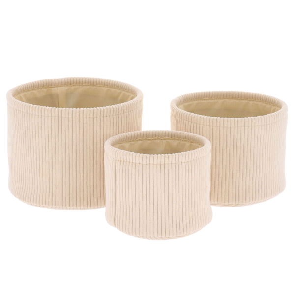 Καλάθια Αποθήκευσης (Σετ 3τμχ) T-D Ivory 84245105