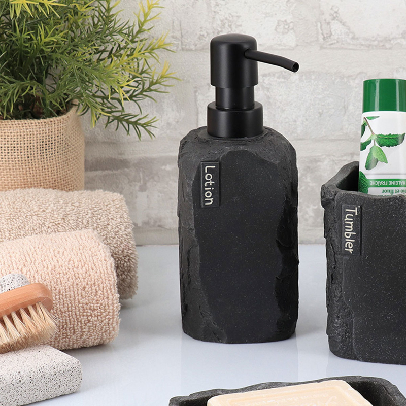 Dispenser Μπάνιου 400ml (7.5x7.5x19.5) T-D Paola Square Black 62198103