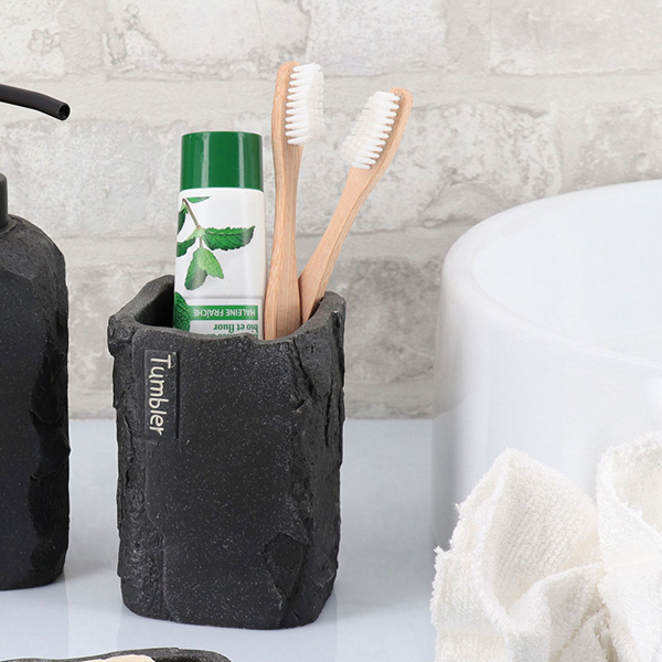 Ποτηροθήκη Μπάνιου (7.5x7.5x10.3) T-D Paola Square Black 61198103