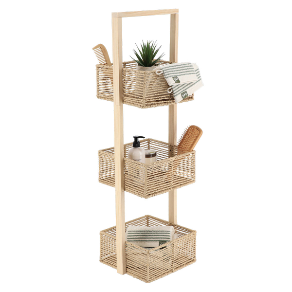 Ραφιέρα Δαπέδου 3 Θέσεων (28x25x90) T-D Natural 98273104