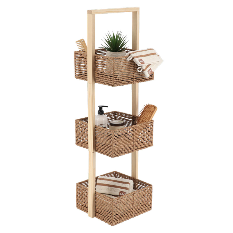 Ραφιέρα Δαπέδου 3 Θέσεων (28x25x90) T-D Natural - Mocha 98273164