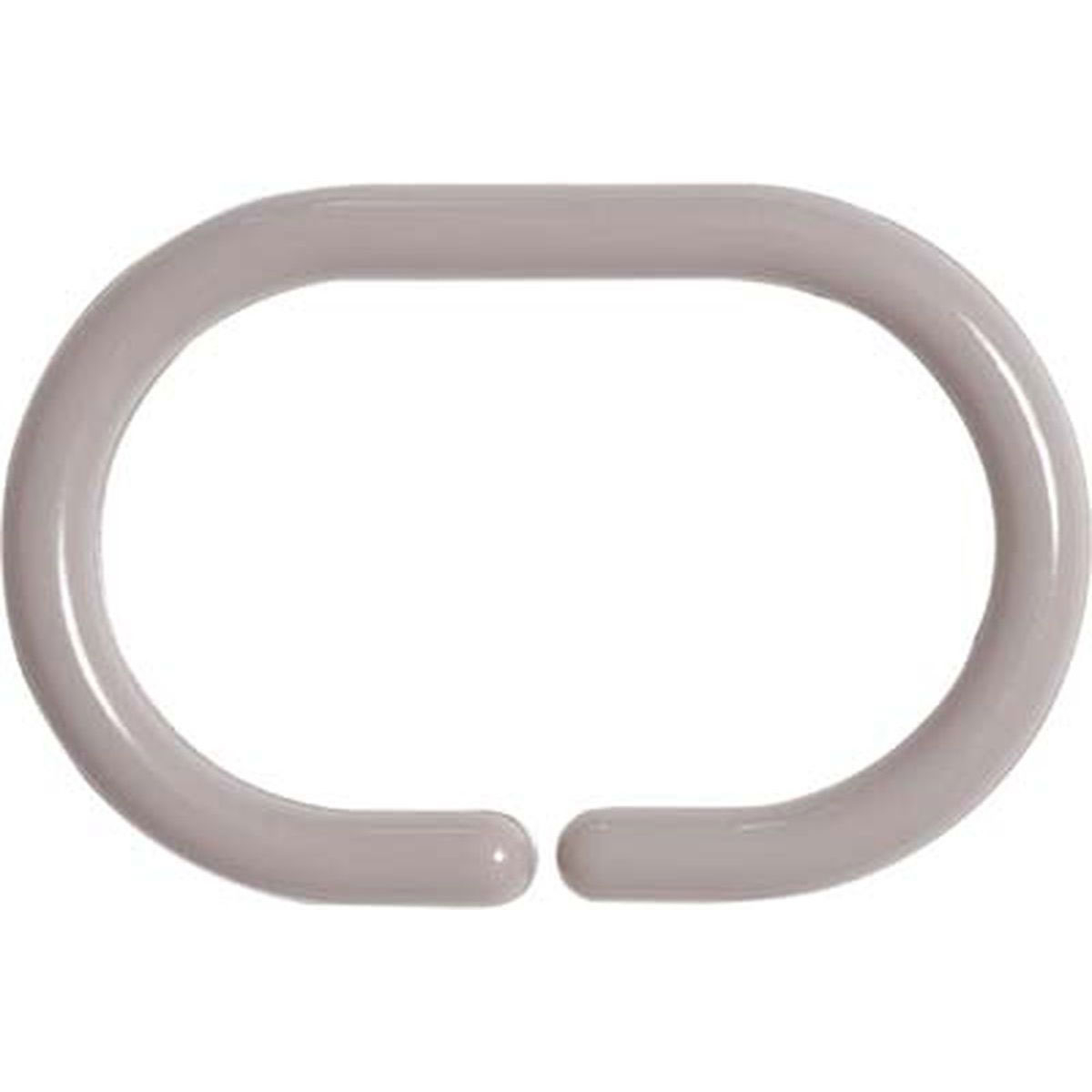 Κρίκοι Κουρτίνας Μπάνιου 12τμχ T-D Taupe 2200165