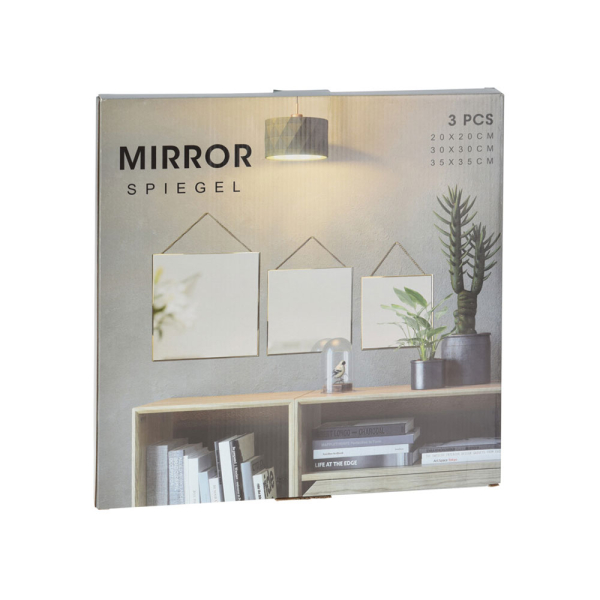 Διακοσμητικοί Καθρέφτες Τοίχου (Σετ 3τμχ) K-M C37008320