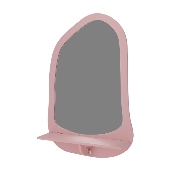 Διακοσμητικός Καθρέφτης Τοίχου Με Ράφι (40x11x60) K-M Pink DD1000720