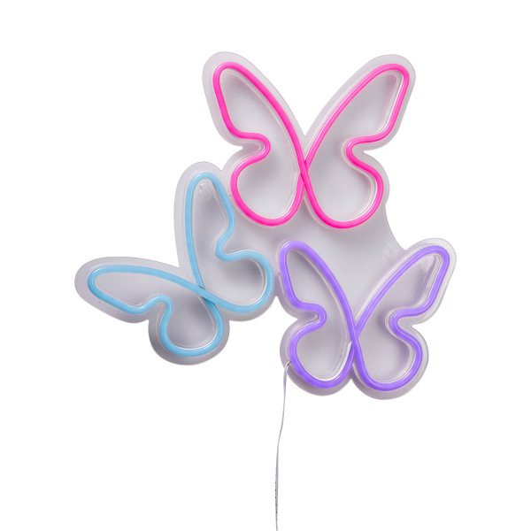 Διακοσμητικό Τοίχου Με Neon (32x33) K-M Butterflies NE1100200