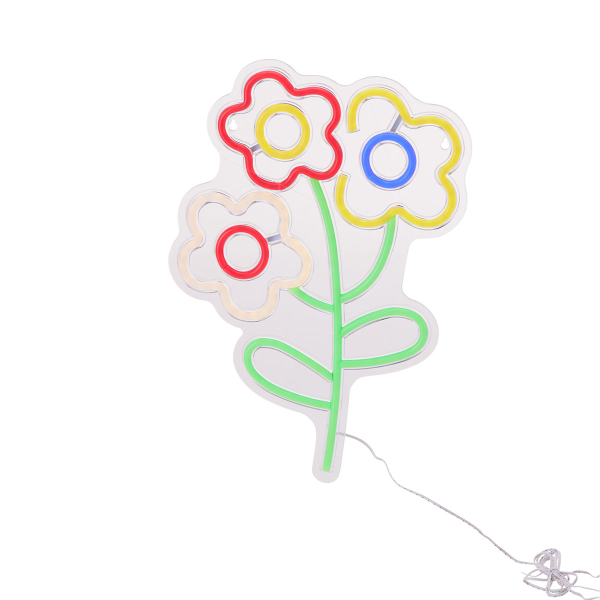 Διακοσμητικό Τοίχου Με Neon (26.5x39) K-M Flowers NE1100220