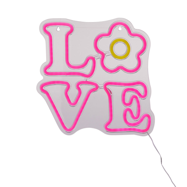 Διακοσμητικό Τοίχου Με Neon (26.5x39) K-M Love NE1100220