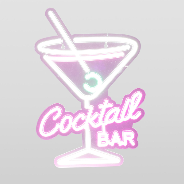 Διακοσμητικό Τοίχου Με Neon (32x38) K-M Coctail Bar NE1100230